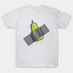 A green pear stuck on with some duct tape T-Shirt